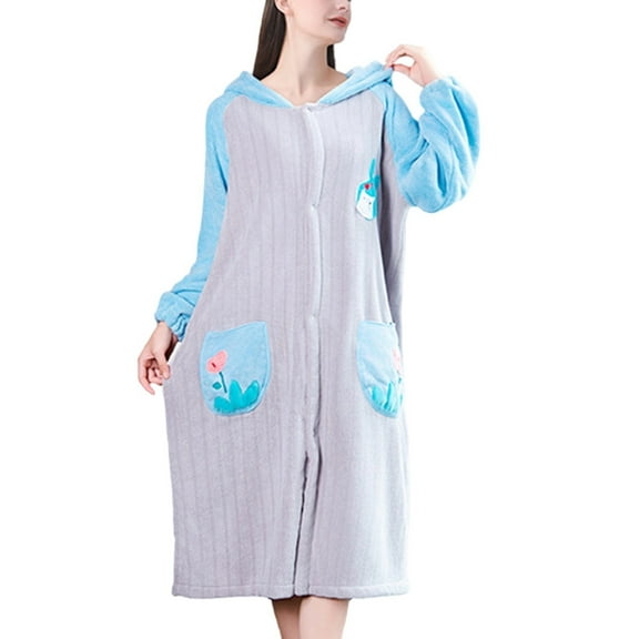 Gaexia Robes For Women Soft Absorbent Robe Bathrobe For Spa Home Comfort Lightweight Sleepwear Loungewear Featuring Convenient Pockets
