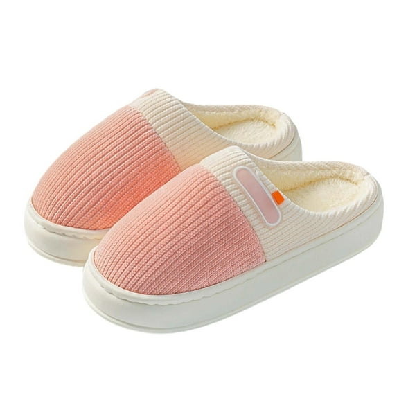 Gaexia Fuzzy Slippers Women,Slippers for Winter Home Use Thick Soled Warm and for Autumn and Winter Season,Outdoor Slippers