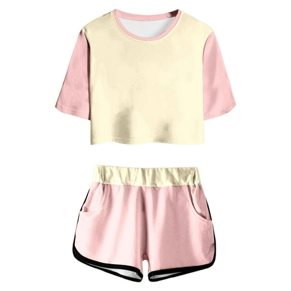 Gaexia Girl Summer Short Set Solid Color Sleeveless Top Clothes Casual Blouse and Shorts 2pcs Clothes Set Toddler Girls