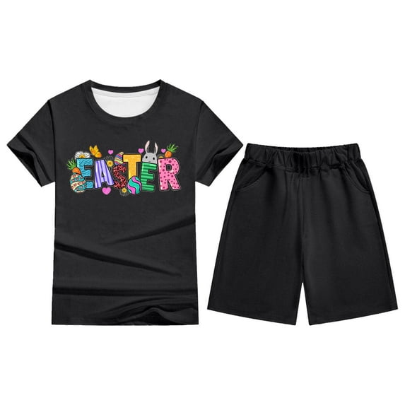 Gaexia Girls 2 Piece Outfit Summer Floral Print Sleeveless Top Clothes Casual Sport T-Shirt and Shorts Set Summer Shorts Sets Toddler Girls