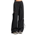 thumbnail image 1 of Gaexia Girls Back To School Outfit Trendy Girls Pants Asymmetric Distressed Wide Leg High Waist Loose Fit Cargo Pants For Girls Casual Outdoor Summer Thin Comfortable Versatile Styling, 1 of 4