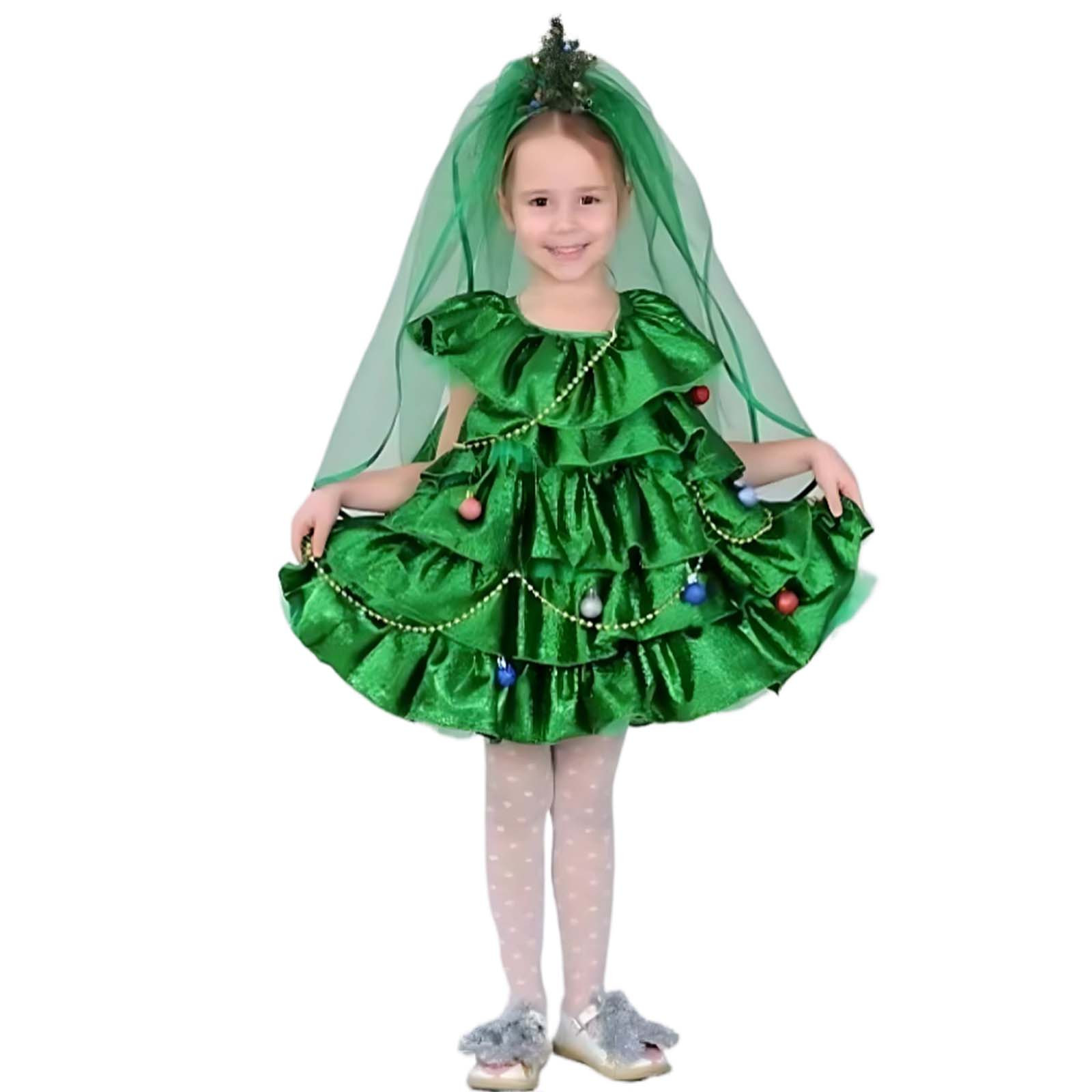 funny holiday dresses Ainuno Girls Christmas Dress – Outfit With Santa, Elf & Snowman Print, Sizes 7-14 Years Collection_Men's Shirts & T-Shirts