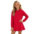 thumbnail image 1 of Gaexia Girls Dresses Hooded Sweatshirt Dress Ruffle Pullover Knit A Line Dress Toddler Kids Fall Casual School Outdoor Daily Wear Soft Comfortable Clothing, 1 of 6
