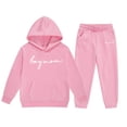 thumbnail image 1 of Gaexia Girls Fall Outfits Size 10-12 ,Girls Hoodie and Joggers Set Winter Warm Casual Outfit Stylish Print Toddler Teen Comfy Kids Clothes, 1 of 4