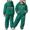 thumbnail image 1 of Gaexia Girls Fall Outfits Size 10-12 ,Girls Long Sleeve Hooded Sweatshirt Warm Pullover Tops Pants Kids Outfits Solid Color Casual Toddler Sweat Suit for School Play,12-13 Years, 1 of 7