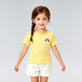 thumbnail image 1 of Gaexia Girls Fashion Tees Soft Casual Shirts Girls Clothes Comfortable Stylish Blouses Summer Tops (Yellow,2-3 Years), 1 of 4