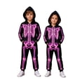thumbnail image 1 of Gaexia Girls Halloween Romper Skeleton Print Hooded Jumpsuit One Piece Outfit Soft Comfortable Clothing For Outdoor Play Trick Or Treat And Daily Casual Wear, 1 of 6