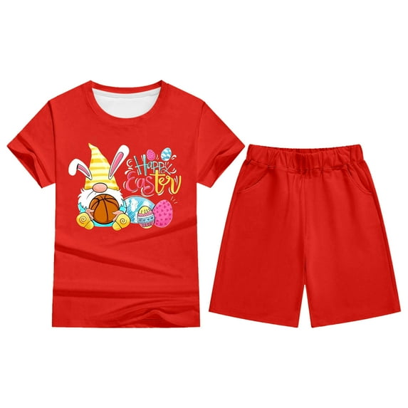 Gaexia Girls Summer Outfits Size 7/8 Solid Color Shorts Outfits Clothes Casual Sport T-Shirt and Shorts Set Clothing Sets Tracksuit Toddler Girls
