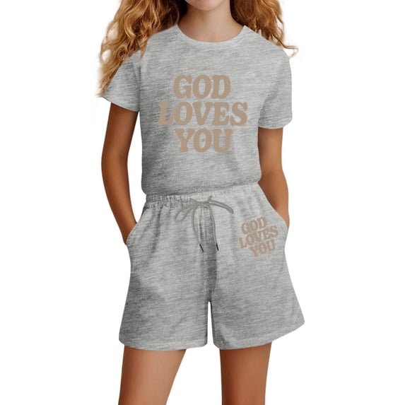 Gaexia Girls Summer Outfits Solid Color Shorts Outfits Clothes Casual Blouse and Shorts Summer Shorts Sets Little Girls