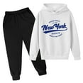 thumbnail image 1 of Gaexia Girls Sweatsuits Set Hoodies And Sweatpants Set Cute Letter Tracksuits Athletic Jogging Suit, 1 of 2
