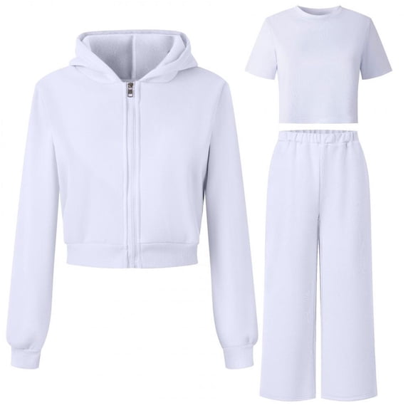 Gaexia Girls Thanksgiving Outfits Size 10-12 ,Girls 2 Piece Hooded Tracksuit Soft Comfy Athletic Outfit With Long Sleeve Top And Pants For Play And Casual Wear