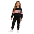 thumbnail image 1 of Gaexia Girls Tracksuit Leopard Print Long Sleeve Set, Matching Joggers Two Piece Outfit, Cozy Athletic Wear for Fall Winter, 1 of 6