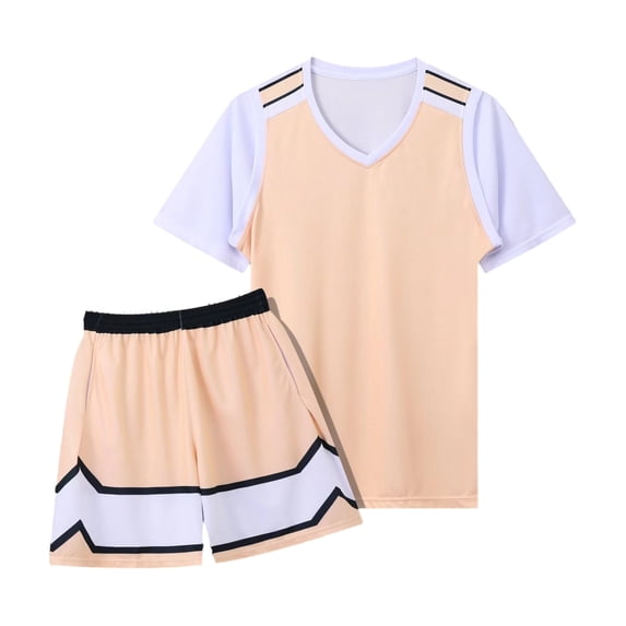 Gaexia Girls Youth Training Sports Teamwear Outfit 2-Piece Summer Performance Athletic Versatile Comfortable Breathable Soft Quick-Dry Set for Kids Adults 5-14 Years