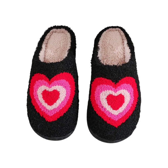 Gaexia Halloween Slippers Cute Cartoon Plush Warm Holiday House Shoes Winter Wool Lined Indoor Outdoor Fuzzy Slippers Warm Winter Gift for Women