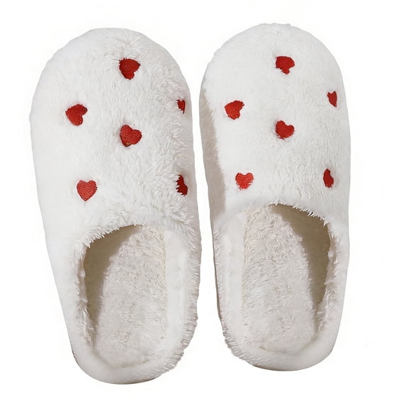 Gaexia Halloween Slippers for Women Fun Cute Plush Warm Christmas Slippers Indoor Fuzzy Slippers with No- Sole House Slippers for Women Warm Winter Gift for Women