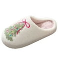 thumbnail image 1 of Gaexia House Slippers for Woman,Cozy Slippers With Bow Design for Winter Home Use Warm Shoes,Outdoor Slippers, 1 of 7