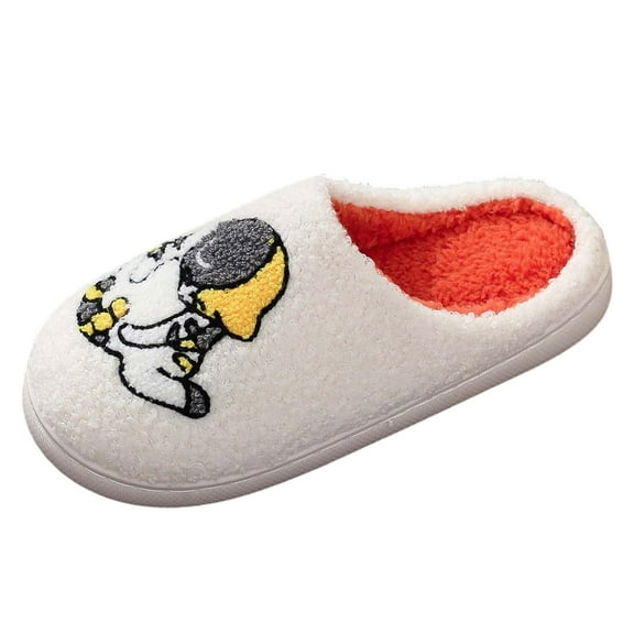 Gaexia House Slippers for Woman,Winter Thickened Padded Slippers Men and Women Home Indoor Non Cute Cartoon Cat Slippers,Outdoor Slippers