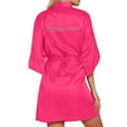 thumbnail image 1 of Gaexia Housecoats For Women Elegant Satin Kimono Robe for Wedding Party Bridesmaids with Rhinestone Letter Decorations and V-Neck Design, 1 of 6