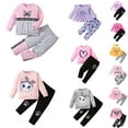 thumbnail image 1 of Gaexia Baby Boy Girl Valentine's Day Outfit Heart Print Shirts Crewneck Sweatshirt Jogger Pants, 1 of 8