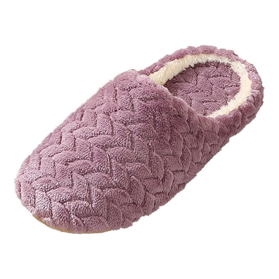 Gaexia Japanese Jacquard Couple Slippers for Women Soft Mute Velvet Indoor Non Wooden Floor Comfortable Home Footwear