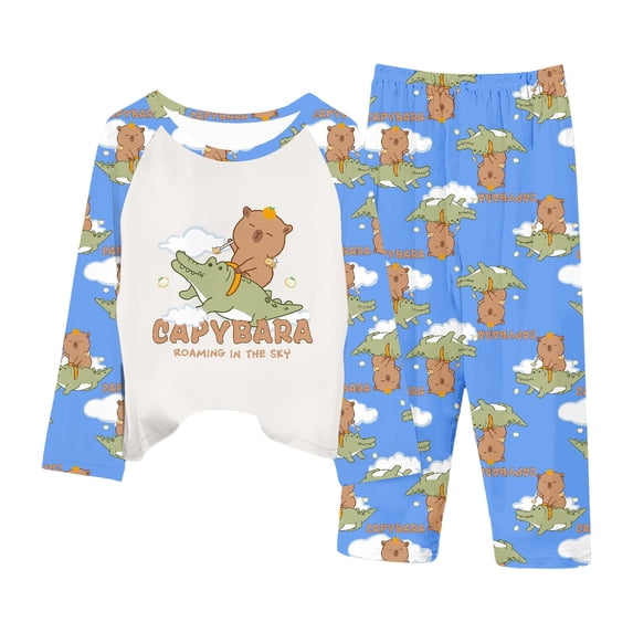 Gaexia Kids Christmas Pajamas Cotton Long Sleeve Matching Holiday Set Toddler Boys Girls Kids Xmas Jammies