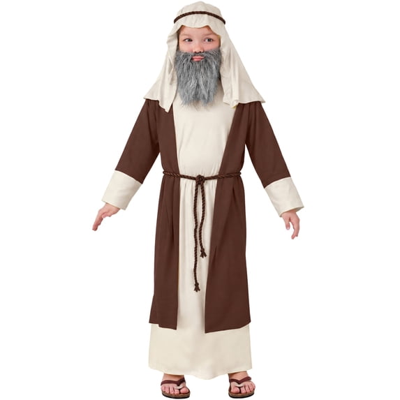 Gaexia Kids Shepherd Outfit Boys Robe Set Head Wrap Belt Biblical Theme Dress Up Clothing Pageant Outfit