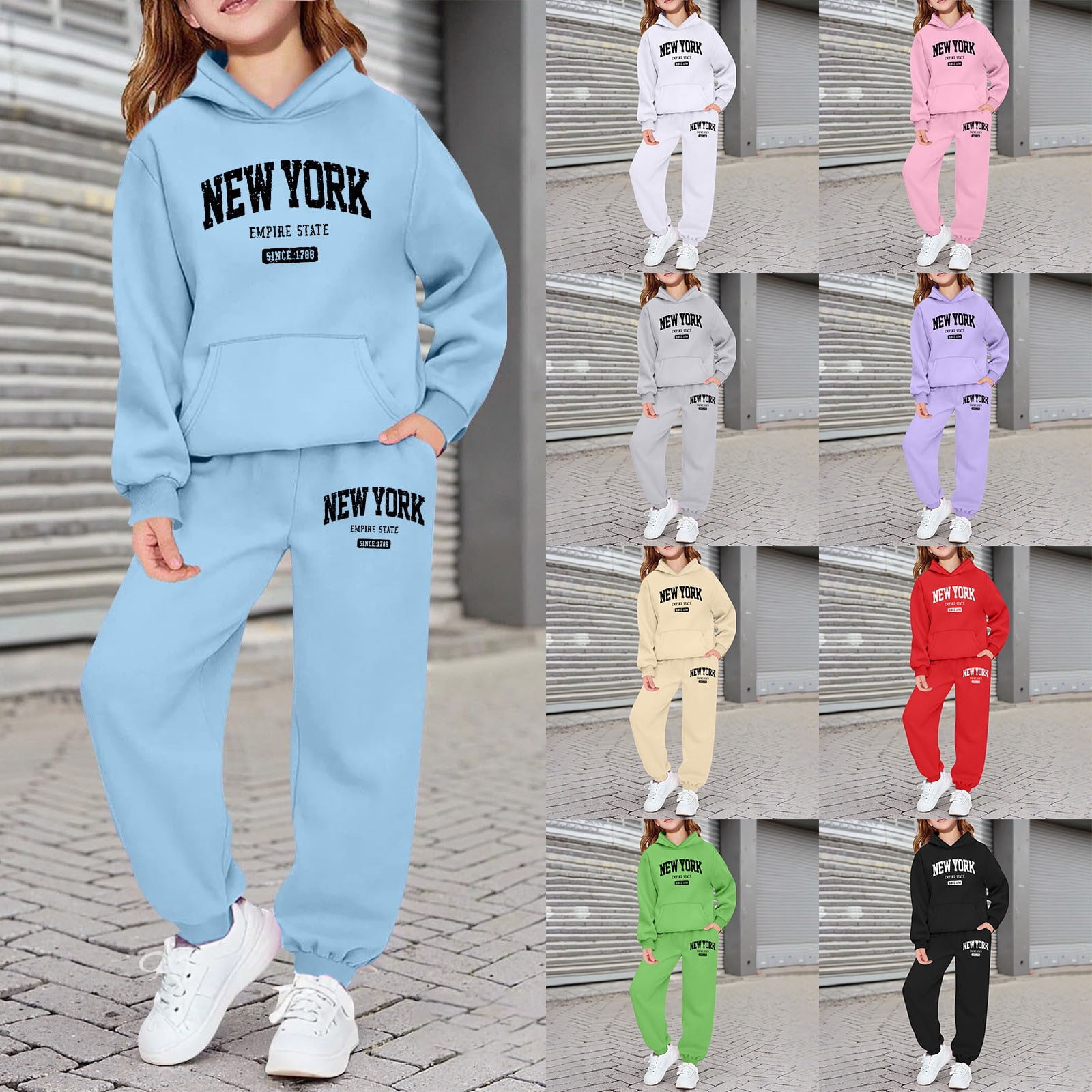 Gaexia Kids Sweatsuit Boys Sweat Suit Hoodie Pullover Tops Pants