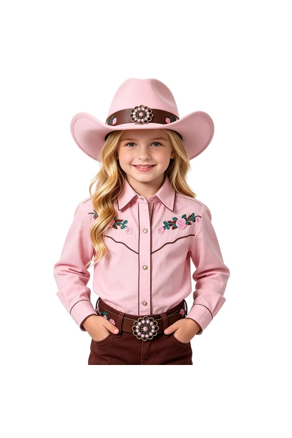Kids Western Cowboy Hat Playful Farmhouse Style Outdoor Sun For Boys And Girls Cute Fashion Little Rancher Summer Cap