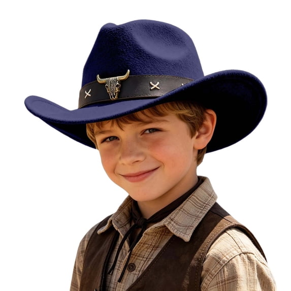 Gaexia Kids Western Cowboy Hat Playful Sun For Little Boys Girls Outdoor Party Daily Casual