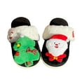 thumbnail image 1 of Gaexia Ladies Fashion Christmas Deer Closed Toe Flat Bottom Warm Slippers - w42-Black, 1 of 5