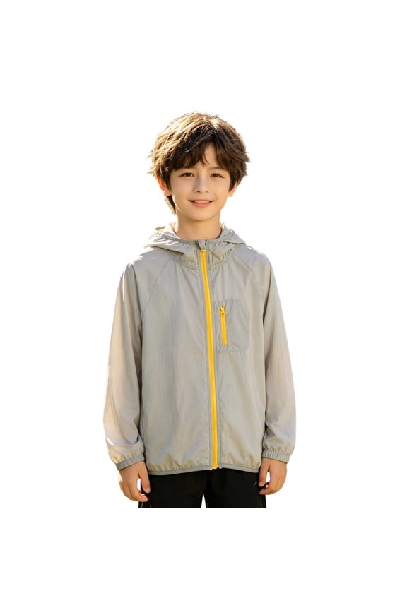 Lightweight Softshell Jacket for Kids Breathable Summer Windbreaker Coat for Girls Boys Summer Outdoor Jacket