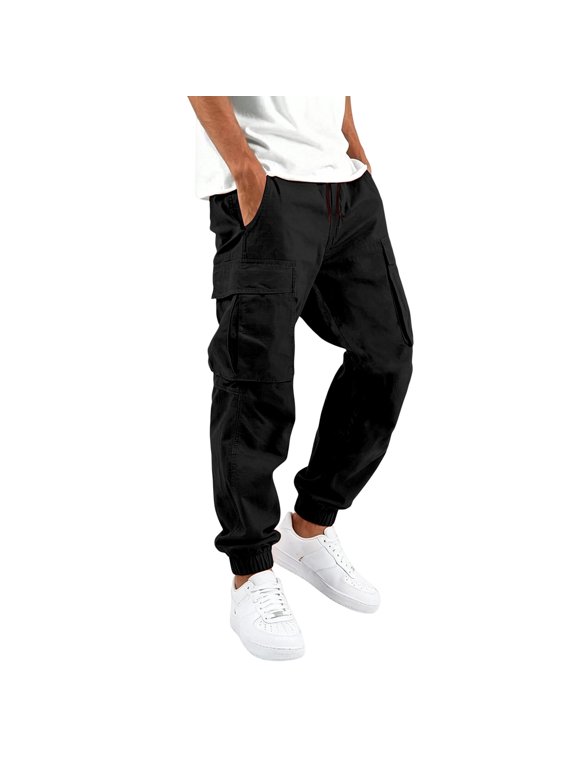 Men's Cargo Pants Adjustable Ankle Utility Trousers Ripstop Fabric Multi Pocket Work Pants Casual Outdoor Hiking Travel Camping Streetwear For Everyday Daily Wear