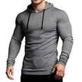 thumbnail image 1 of Gaexia Men's Performance Hoodie Sweatshirt Long Sleeve Pullover Slim Fit Athletic Training Shirt Lightweight Hooded Top For Gym Workout Running Jogging Sports Daily Wear, 1 of 7