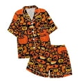 thumbnail image 1 of Gaexia Satin Pajama Set Spring Summer Fall Cute Ocean Animal Print Sleepwear Soft Breathable Loungewear Pajama Set, 1 of 4