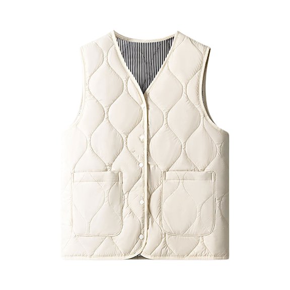 Gaexia Sweater Vest Women,Thickened Down Vest for Women Warm and Cozy Lightweight Padded Insulation All Season Everyday Wear