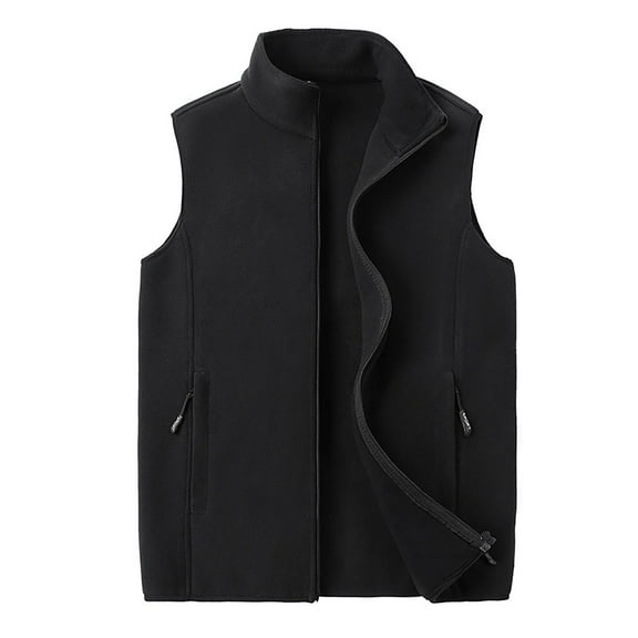 Gaexia Sweater Vest Women,Unisex Winter Reversible Stand Collar Vest Plus Size Thick Warm Sports Casual Outerwear for Women and Men