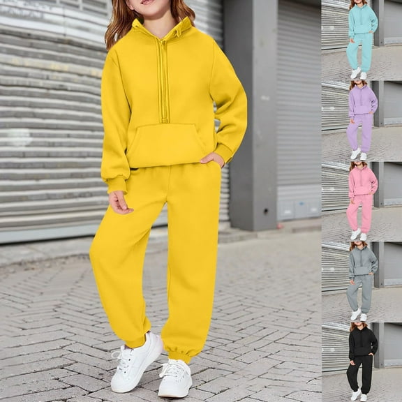 Gaexia Sweatsuits for Boys Boys Sweatsuit Set Hoodies and Joggers Pants Set Warm Up Suit Regular Fit Hoodie Sets 2 Pieces Boys Track Suit Back To School Clothes,za12-Pink,150