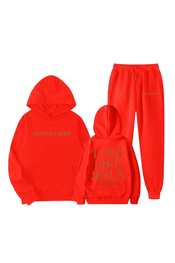 Sweatsuits for Boys Boys Sweatsuit Set Sweatpants Hoodie Set Warm Up Suit Printed Hoodie Sets 2 Pieces Boys Tracksuit Set School Uniform,Red,5-6 Years