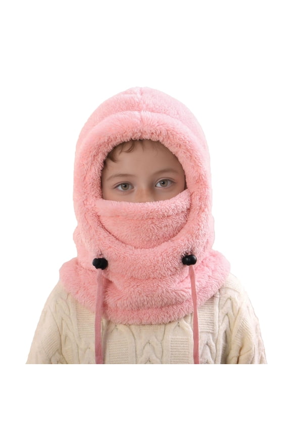 Toddler Beanie Girl,Kids Winter Thermal Hat with Ear and Neck Gaiter for Outdoor Cold Weather Activities