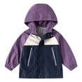 thumbnail image 1 of Gaexia Toddler Boy Jacket With Hood ,Boys Windbreaker Jacket Lightweight Hooded Zipper Coat For Kids Outdoor Casual School Jacket Age 2 To 13 Years Breathable, 1 of 3