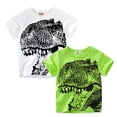 thumbnail image 1 of Gaexia Toddler Boys Dinosaur T Shirt 3D Dino Print Short Sleeve Cotton Graphic Tee Casual Summer Top 1-7Y, 1 of 5