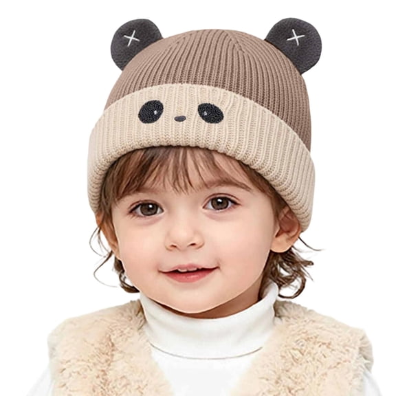 Gaexia Toddler Winter Hat,Super Cute Cartoon Pullover Hat for Kids Warm Knitted Ear Winter and Autumn Baby Cap