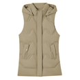 thumbnail image 1 of Gaexia Vest Tops for Women,Long Hooded Down Vest for Women Winter Insulated Quilted Sleeveless Jacket Cozy Warm Midweight Outerwear, 1 of 5