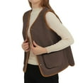 thumbnail image 1 of Gaexia Vest Tops for Women,Winter Shearling Vest Warm Lined Sleeveless Jacket Cozy Outerwear Cold Weather Fashion Tank Top, 1 of 5