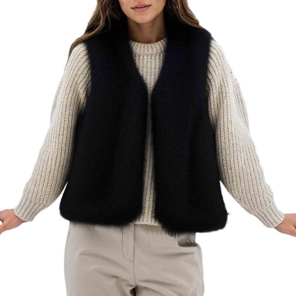 Gaexia Vest for Women 2025,Winter Warm Quilted Shearling Vest Stand Collar Outerwear Cozy Layering Piece for Fall Casual Street Style Fashion Apparel Garment