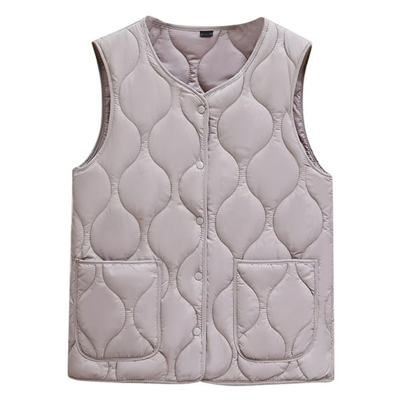 Gaexia Vest for Women Dressy,Lightweight Warm Vest Outerwear Casual Sleeveless Jacket for Women Layering Everyday Wear Comfortable Soft Fabric V-Neck Design Versatile Styling