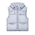thumbnail image 1 of Gaexia Vest for Women 2025,Loose Fit Casual Hooded Vest Coat Lightweight Warm Sleeveless Outerwear for Women Autumn Winter Wear, 1 of 3