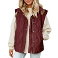 thumbnail image 1 of Gaexia Vest for Women 2025,Quilted Vest for Women Cold Weather Outerwear Lightweight Warm Sleeveless Jacket Layering Comfort, 1 of 6