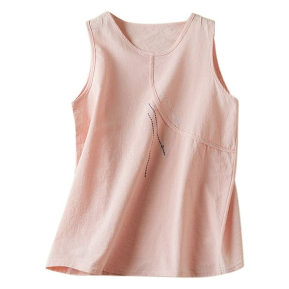 Gaexia Vest for Women Dressy,Linen Blend Sleeveless Vest Soft Casual Outerwear for Daily Wear Versatile Spring and Summer Layering Comfortable Design