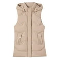 thumbnail image 1 of Gaexia Vest for Women Dressy,Long Hooded Down Vest for Women Winter Insulated Quilted Sleeveless Jacket Cozy Warm Midweight Outerwear, 1 of 7